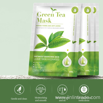 Wholesale Whitening Hydrating Green Tea Facial Sheet Mask